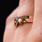 Bague 58 Bague toi et moi ancienne en or rose 18 ct, perle fine et saphir 58 Facettes 20-232-56