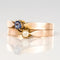 Bague 58 Bague toi et moi ancienne en or rose 18 ct, perle fine et saphir 58 Facettes 20-232-56
