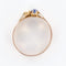 Bague 58 Bague toi et moi ancienne en or rose 18 ct, perle fine et saphir 58 Facettes 20-232-56