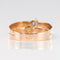 Bague 58 Bague toi et moi ancienne en or rose 18 ct, perle fine et saphir 58 Facettes 20-232-56
