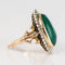 Bague 58 Bague pompadour ancienne en or rose 18 carats, agate verte et diamants 58 Facettes 20-246-56