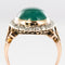 Bague 58 Bague pompadour ancienne en or rose 18 carats, agate verte et diamants 58 Facettes 20-246-56