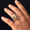Bague 57 Bague tank rétro en or rose 18 carats, platine, perles et diamants 58 Facettes 20-117-52