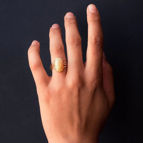 Bague 62 Bague ancienne en or jaune 18 carats et opale australienne 58 Facettes 20-226-54