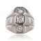 Bague 53 Bague moderniste en or blanc 18 carats et diamants 58 Facettes 20-203-50