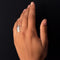 Bague 53 Bague moderniste en or blanc 18 carats et diamants 58 Facettes 20-203-50