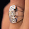 Bague 53 Bague moderniste en or blanc 18 carats et diamants 58 Facettes 20-203-50