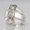 Bague 53 Bague moderniste en or blanc 18 carats et diamants 58 Facettes 20-203-50