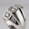 Bague 53 Bague moderniste en or blanc 18 carats et diamants 58 Facettes 20-203-50