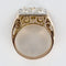 Bague 55 Bague Art déco pavée de diamants en or rose 18 carats et platine 58 Facettes 20-157
