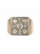 Bague 55 Bague Art déco pavée de diamants en or rose 18 carats et platine 58 Facettes 20-157