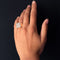 Bague 55 Bague Art déco pavée de diamants en or rose 18 carats et platine 58 Facettes 20-157
