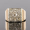 Bague 55 Bague Art déco pavée de diamants en or rose 18 carats et platine 58 Facettes 20-157