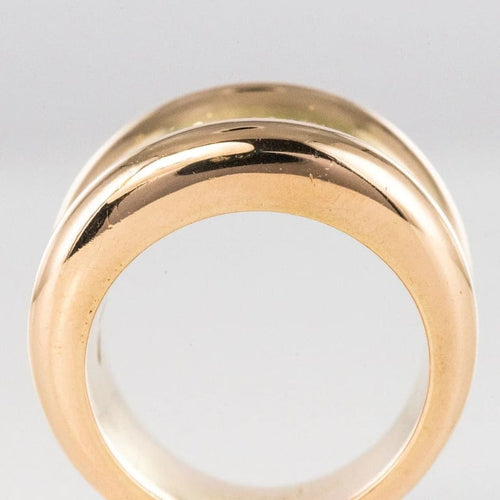 Bague 50 Bague jonc godrons pavée de diamants en or rose 18 carats 58 Facettes 20-238-47