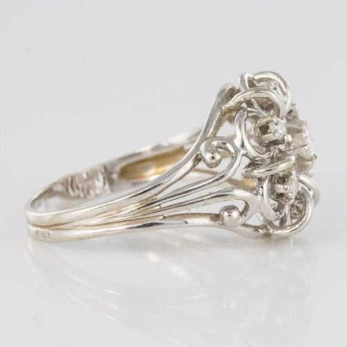 Bague 53 Bague fils en or blanc 18 carats et diamants 58 Facettes 20-147-50