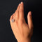 Bague 51 Bague pétales en or blanc 18 carats et diamants 58 Facettes 20-150-49