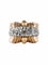 Bague 52 Bague rétro ancienne en or jaune 18 carats, platine et diamants 58 Facettes 20-316-48