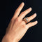 Bague 52 Bague rétro ancienne en or jaune 18 carats, platine et diamants 58 Facettes 20-316-48