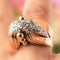 Bague 52 Bague rétro ancienne en or jaune 18 carats, platine et diamants 58 Facettes 20-316-48