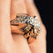 Bague 52 Bague rétro ancienne en or jaune 18 carats, platine et diamants 58 Facettes 20-316-48