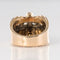 Bague 52 Bague rétro ancienne en or jaune 18 carats, platine et diamants 58 Facettes 20-316-48