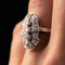 Bague 53 Bague style Art déco en or blanc 18 carats et diamants 58 Facettes 20-263-57