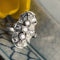 Bague 53 Bague style Art déco en or blanc 18 carats et diamants 58 Facettes 20-263-57
