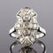 Bague 53 Bague style Art déco en or blanc 18 carats et diamants 58 Facettes 20-263-57