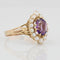 Bague 57 Bague ancienne en or jaune 18 carats, améthyste et perles 58 Facettes 20-569-50