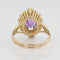Bague 57 Bague ancienne en or jaune 18 carats, améthyste et perles 58 Facettes 20-569-50