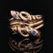 Bague 68 Bague ancienne serpents en or jaune 18 carats, saphir et diamant 58 Facettes 20-524-65