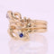 Bague 68 Bague ancienne serpents en or jaune 18 carats, saphir et diamant 58 Facettes 20-524-65