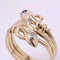 Bague 68 Bague ancienne serpents en or jaune 18 carats, saphir et diamant 58 Facettes 20-524-65