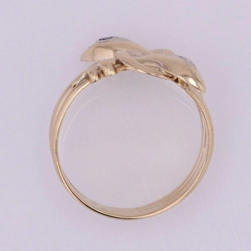 Bague 68 Bague ancienne serpents en or jaune 18 carats, saphir et diamant 58 Facettes 20-524-65