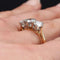 Bague 55 Bague jarretière ancienne - Or jaune 18 carats, platine et diamants 58 Facettes 21-001-50
