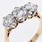 Bague 55 Bague jarretière ancienne - Or jaune 18 carats, platine et diamants 58 Facettes 21-001-50
