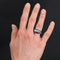 Bague 52 Bague Art déco en or blanc 18 carats, saphirs et diamants 58 Facettes 21-024-50