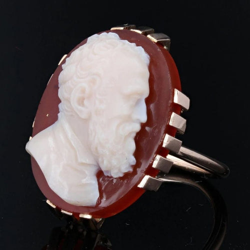 Bague 51 Bague camée Michel-Ange en or jaune 18 carats 58 Facettes 21-042-48