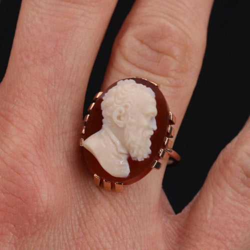 Bague 51 Bague camée Michel-Ange en or jaune 18 carats 58 Facettes 21-042-48