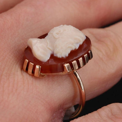 Bague 51 Bague camée Michel-Ange en or jaune 18 carats 58 Facettes 21-042-48