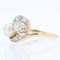 Bague 52 Bague toi et moi ancienne en or jaune et platine, diamants et perle fine 58 Facettes 20-509-48