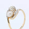 Bague 52 Bague toi et moi ancienne en or jaune et platine, diamants et perle fine 58 Facettes 20-509-48