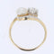 Bague 52 Bague toi et moi ancienne en or jaune et platine, diamants et perle fine 58 Facettes 20-509-48