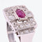 Bague 51 Bague Art déco en platine, rubis et diamants 58 Facettes 20-600-48