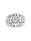 Bague 62 Bague dôme en or blanc 18 carats et diamants baguette 58 Facettes 20-589-59