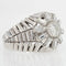 Bague 62 Bague dôme en or blanc 18 carats et diamants baguette 58 Facettes 20-589-59