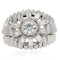 Bague 62 Bague dôme en or blanc 18 carats et diamants baguette 58 Facettes 20-589-59