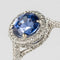 Bague 54 Bague en platine au saphir de Ceylan et diamants 58 Facettes 19-250-53
