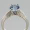 Bague 52 Bague solitaire vintage en platine et or blanc, saphir 58 Facettes 19-191-49