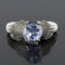 Bague 52 Bague solitaire vintage en platine et or blanc, saphir 58 Facettes 19-191-49